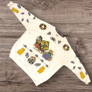 Vintage Holiday Time Ugly Christmas Sweater Women’s Size 18